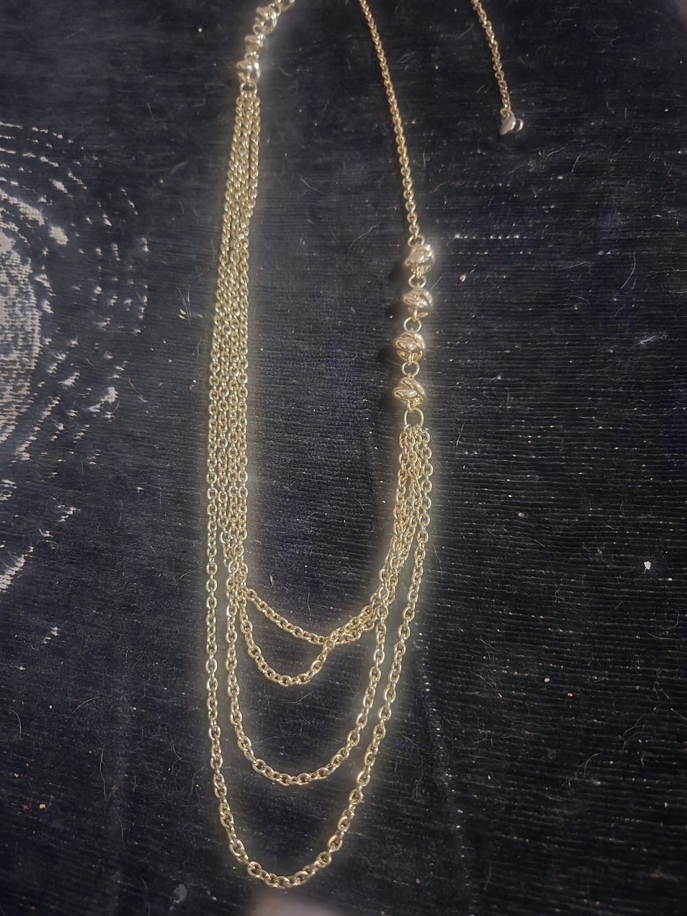 Gold-Tone Layered Chain Necklace - Elegant Women’s Jewelry